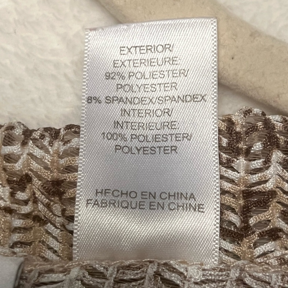 Alfred Dunner Brown and Cream Women's Cardigan - Picture 5 of 11